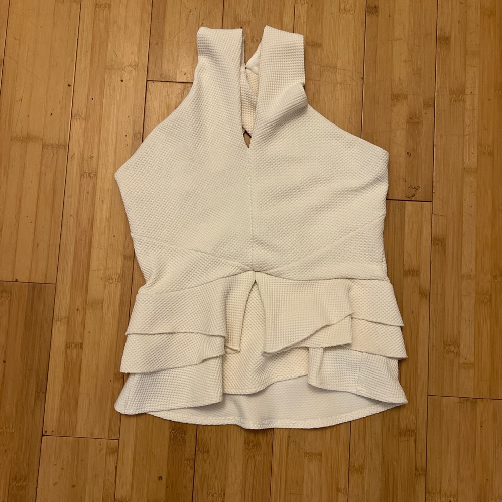 Bebe Ivory Layered Blouse